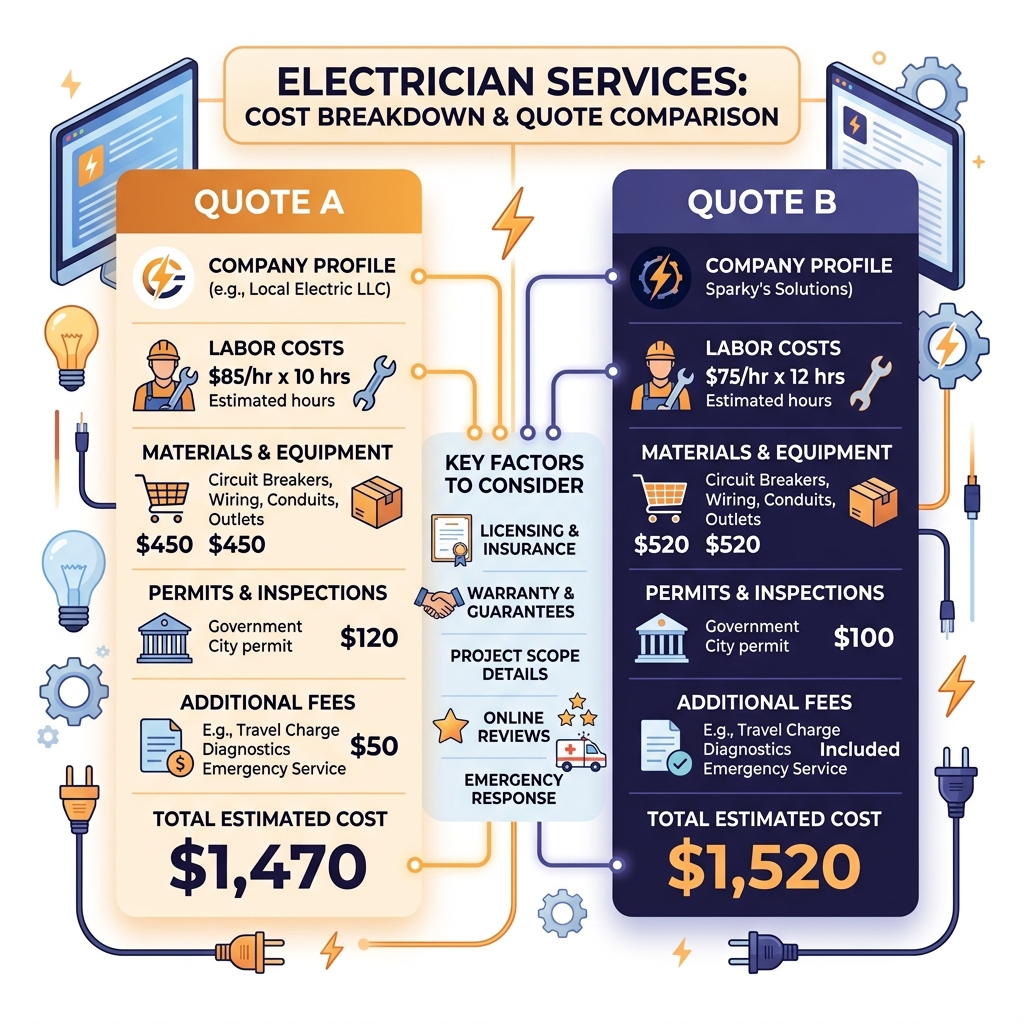 Comment Analyser et Comparer Efficacement vos Devis d'Électricien