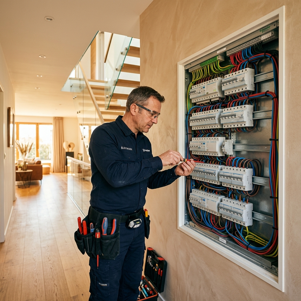 Électricien senior accessible moderne